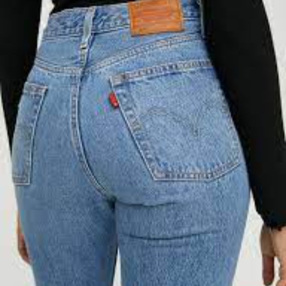 Levi’s 501, White Oak Cone Denim, Leather Patch, Raw Hem, 29x27, EUC $99 MSRP